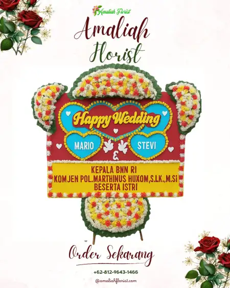 Papan Bunga Pernikahan Selang